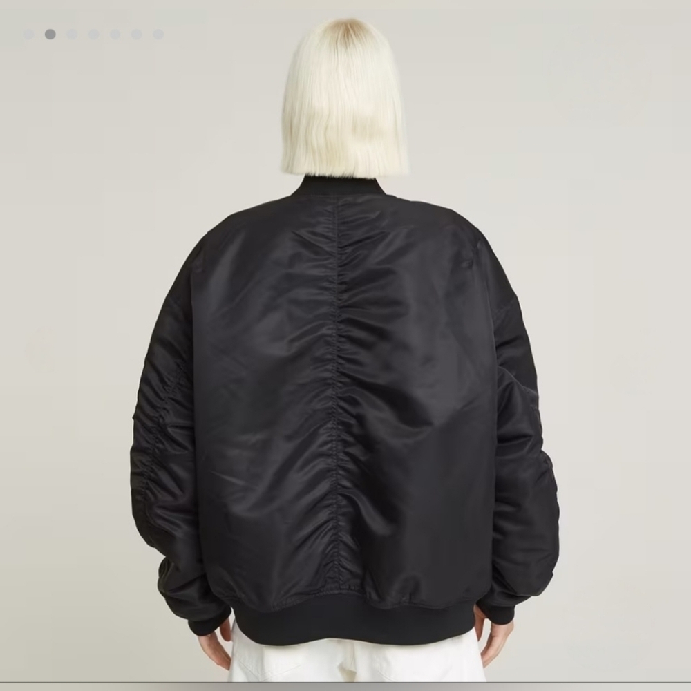 NWT! G Star Raw, Macro Balloon Bomber, Dark Black, Size Small, MSRP $320 - Picture 7 of 7